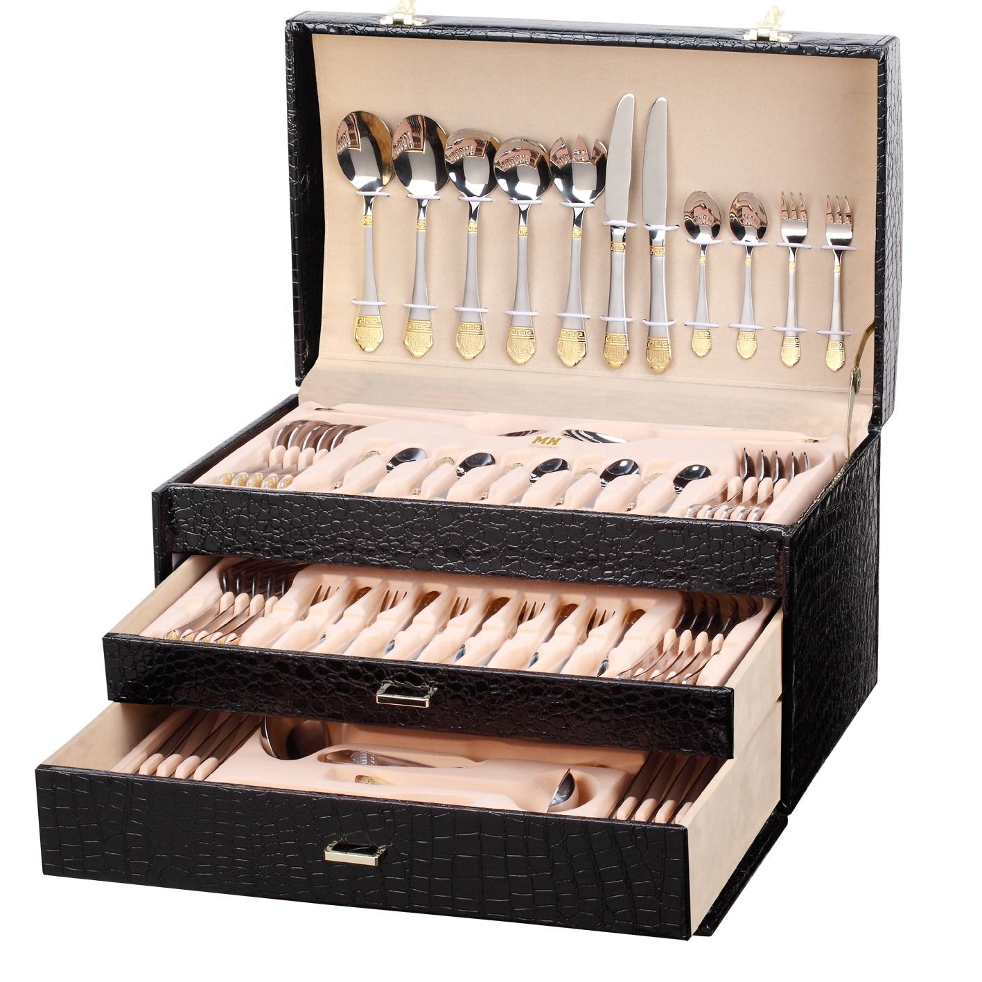 Ensemble de Couverts de Luxe en Acier Inoxydable