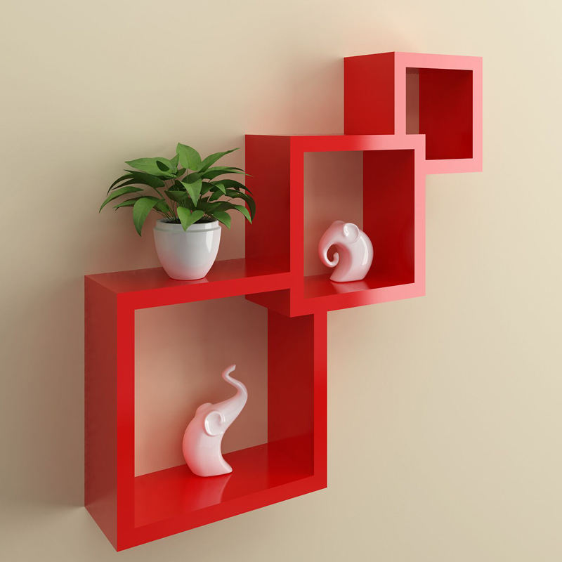 Étagère Murale Géométrique Suspendue – Design Moderne et Élégant