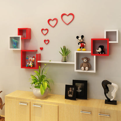 Étagère Murale Géométrique Suspendue – Design Moderne et Élégant