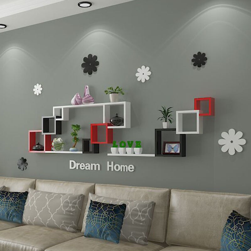 Étagère Murale Géométrique Suspendue – Design Moderne et Élégant